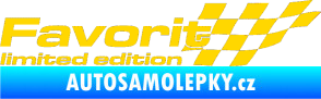 Samolepka Favorit limited edition pravá jasně žlutá