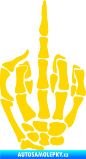 Samolepka F*ck off kostra levá jasně žlutá