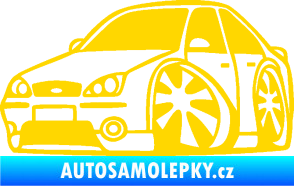 Samolepka Ford Mondeo karikatura levá jasně žlutá