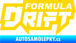 Samolepka Formula drift nápis jasně žlutá