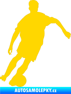 Samolepka Fotbalista 001 pravá jasně žlutá