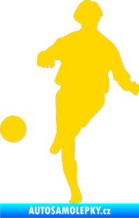Samolepka Fotbalista 002 levá jasně žlutá