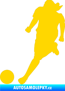 Samolepka Fotbalista 003 levá jasně žlutá