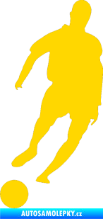 Samolepka Fotbalista 007 levá jasně žlutá