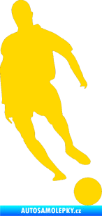 Samolepka Fotbalista 007 pravá jasně žlutá