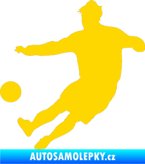 Samolepka Fotbalista 008 levá jasně žlutá