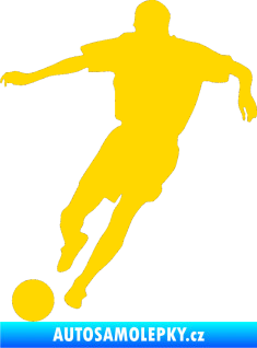 Samolepka Fotbalista 011 levá jasně žlutá