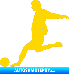 Samolepka Fotbalista 014 levá jasně žlutá