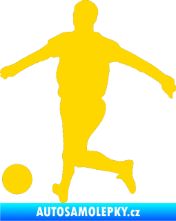 Samolepka Fotbalista 017 levá jasně žlutá