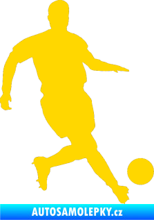 Samolepka Fotbalista 019 pravá jasně žlutá