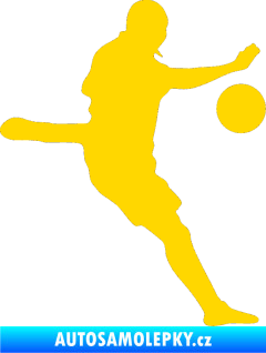 Samolepka Fotbalista 022 pravá jasně žlutá