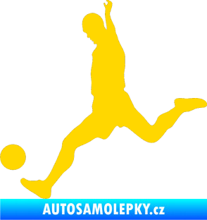 Samolepka Fotbalista 023 levá jasně žlutá