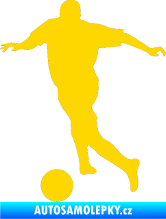 Samolepka Fotbalista 030 levá jasně žlutá