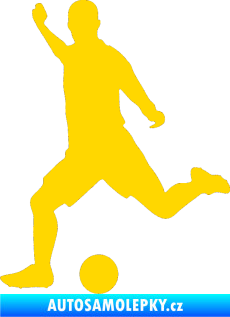 Samolepka Fotbalista 031 levá jasně žlutá