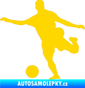 Samolepka Fotbalista 032 levá jasně žlutá