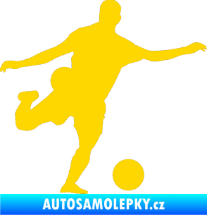 Samolepka Fotbalista 032 pravá jasně žlutá