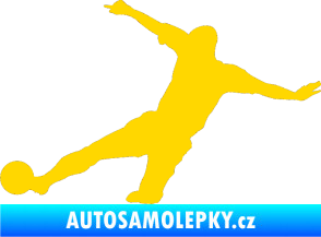 Samolepka Fotbalista 037 levá jasně žlutá