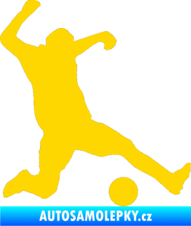 Samolepka Fotbalista 039 pravá jasně žlutá