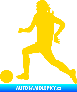 Samolepka Fotbalistka 001 levá jasně žlutá