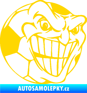 Samolepka Fotbalový míč 002 pravá jasně žlutá