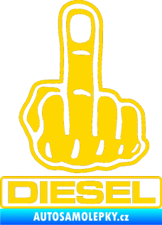 Samolepka Fuck off diesel jasně žlutá
