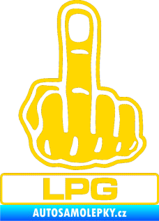 Samolepka Fuck off LPG jasně žlutá