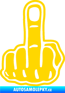Samolepka Fuck off pravá jasně žlutá