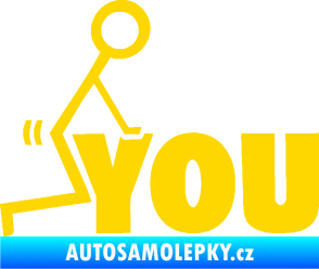Samolepka Fuck you 002 jasně žlutá