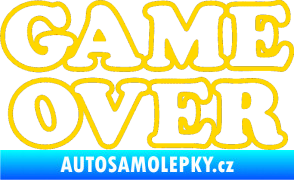 Samolepka Game over nad sebou 001 jasně žlutá