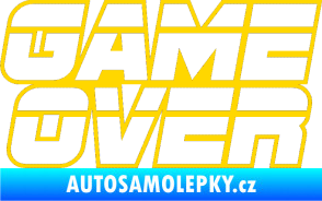 Samolepka Game over nad sebou 002 jasně žlutá
