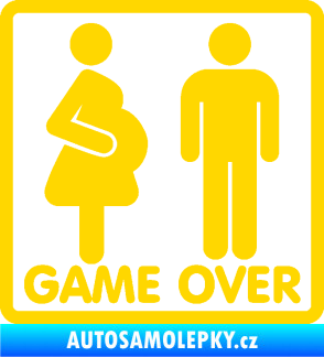 Samolepka Game over varianta jsem v tom jasně žlutá