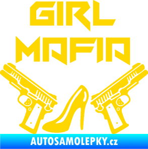Samolepka Girl mafia 001 jasně žlutá