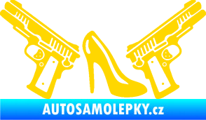 Samolepka Girl mafia 002 pravá jasně žlutá