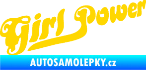 Samolepka Girl Power nápis jasně žlutá