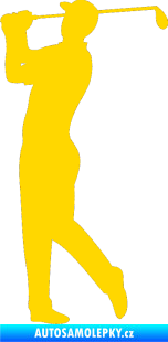Samolepka Golfista 001 levá jasně žlutá