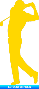 Samolepka Golfista 005 levá jasně žlutá