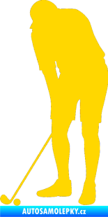 Samolepka Golfista 007 levá jasně žlutá