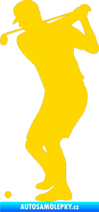 Samolepka Golfista 008 levá jasně žlutá
