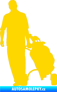 Samolepka Golfista 009 levá jasně žlutá