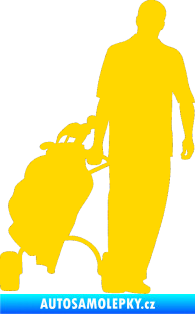 Samolepka Golfista 009 pravá jasně žlutá