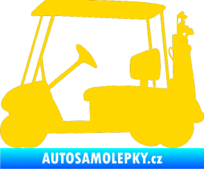Samolepka Golfista 012 levá vozík jasně žlutá