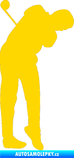 Samolepka Golfista 013 pravá jasně žlutá