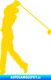 Samolepka Golfistka 013 levá jasně žlutá