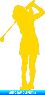 Samolepka Golfistka 014 levá jasně žlutá