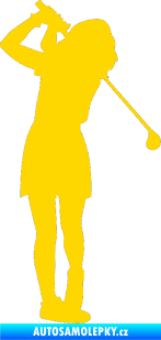Samolepka Golfistka 014 pravá jasně žlutá