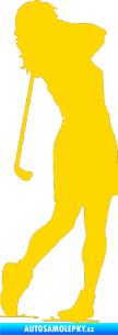 Samolepka Golfistka 015 levá jasně žlutá