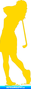 Samolepka Golfistka 015 pravá jasně žlutá