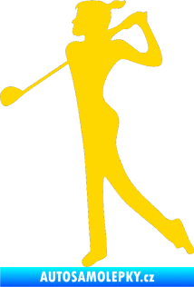 Samolepka Golfistka 016 levá jasně žlutá