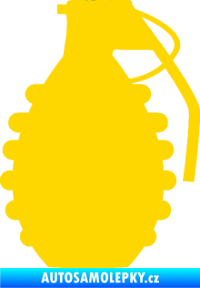 Samolepka Granát 002 pravá jasně žlutá