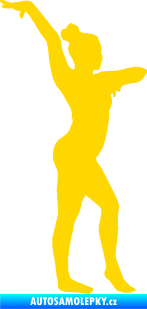 Samolepka Gymnastka 001 pravá jasně žlutá